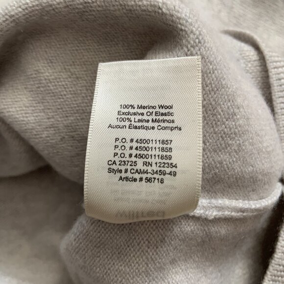 Aritzia Wilfred 100% Merino Wool Cyprie Mock Turtleneck Sweater Grey Size S - Picture 7 of 8